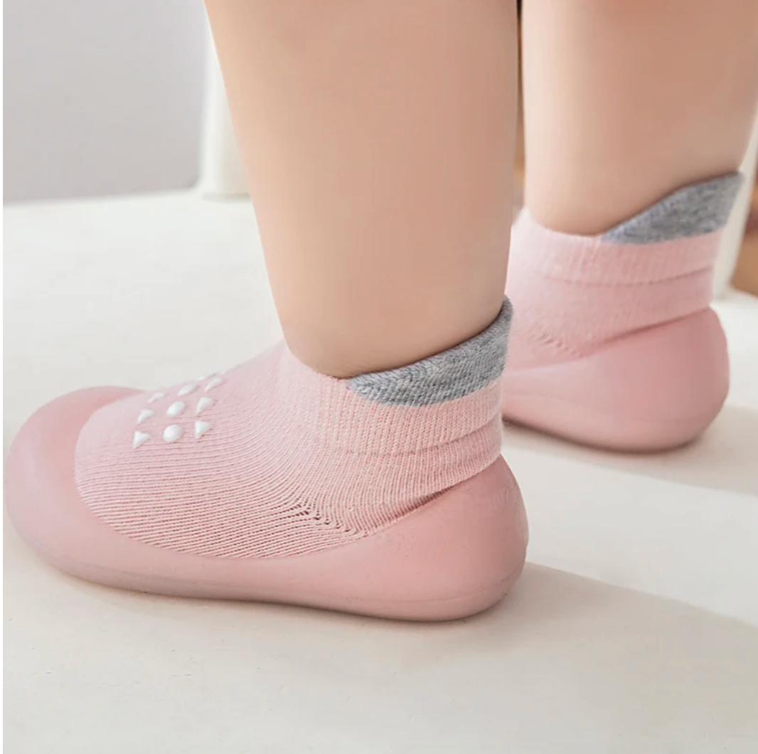Comfort Sock Shoe - Pink Polkadot